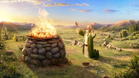 أيوب يداوم على تقديم الذبائح