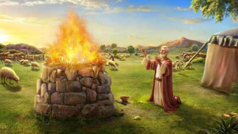 أيوب يداوم على تقديم الذبائح